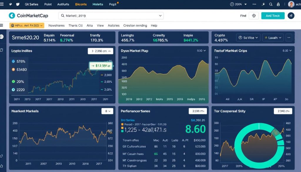 CoinMarketCap's crypto market overview dashboard CoinMarketCap's crypto market overview dashboard