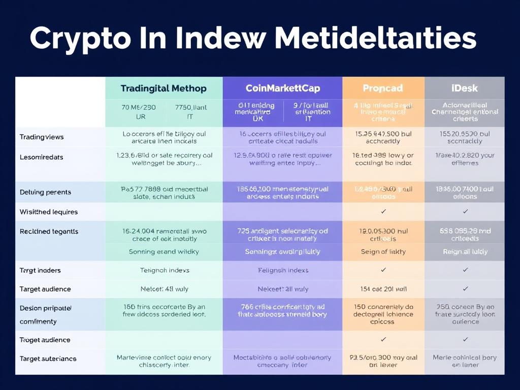 Comparison of different crypto index methodologies Comparison of different crypto index methodologies