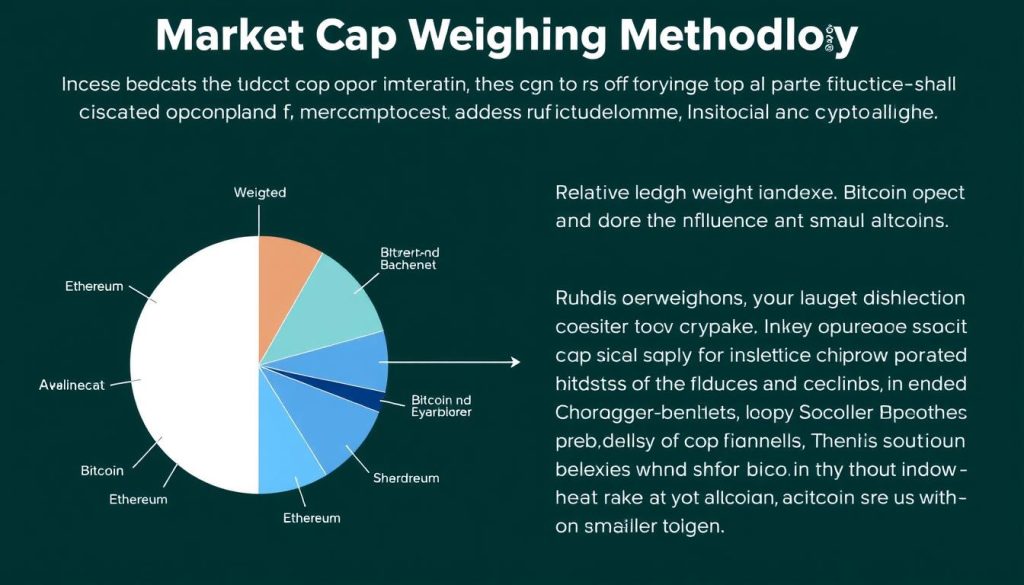 Market cap weighting methodology visualization for crypto indices Market cap weighting methodology visualization for crypto indices